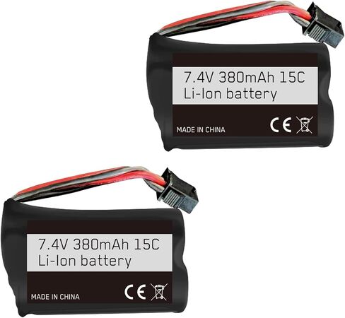 VOLANTEXRC 2pcs 7.4V 380mAh Lilon Battery for Remote Control Boats 795-3, 795-4, 795-5 in Kuwait