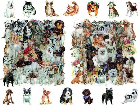 180 قطعة من ملصقات الكلاب اللطيفة 6 موضوعات مع المسترد الذهبي، كلب الراعي، البلدغ، تيدي، بيغل، روتويللر جرو هزلي ملصقات ذاتية اللصق للأطفال ألعاب هدايا للأولاد والبنات زجاجة مياه كمبيوتر محمول، لوح تزلج، لوازم حفلات أعياد الميلاد Scarpbooki in Kuwait