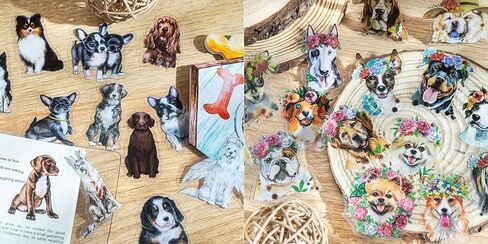 180 قطعة من ملصقات الكلاب اللطيفة 6 موضوعات مع المسترد الذهبي، كلب الراعي، البلدغ، تيدي، بيغل، روتويللر جرو هزلي ملصقات ذاتية اللصق للأطفال ألعاب هدايا للأولاد والبنات زجاجة مياه كمبيوتر محمول، لوح تزلج، لوازم حفلات أعياد الميلاد Scarpbooki in Kuwait