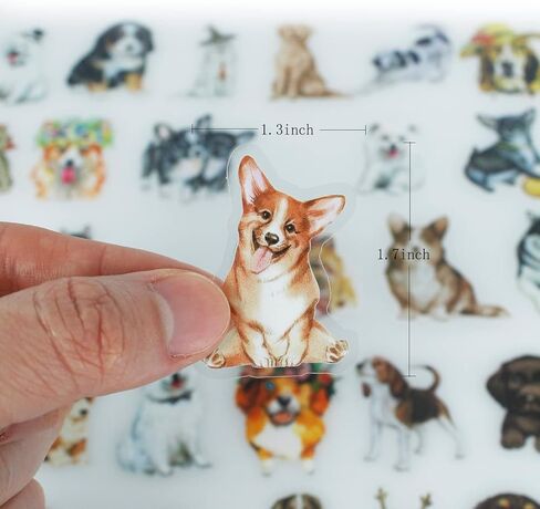 180 قطعة من ملصقات الكلاب اللطيفة 6 موضوعات مع المسترد الذهبي، كلب الراعي، البلدغ، تيدي، بيغل، روتويللر جرو هزلي ملصقات ذاتية اللصق للأطفال ألعاب هدايا للأولاد والبنات زجاجة مياه كمبيوتر محمول، لوح تزلج، لوازم حفلات أعياد الميلاد Scarpbooki in Kuwait