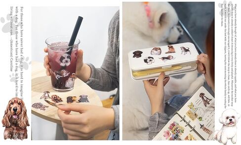 180 قطعة من ملصقات الكلاب اللطيفة 6 موضوعات مع المسترد الذهبي، كلب الراعي، البلدغ، تيدي، بيغل، روتويللر جرو هزلي ملصقات ذاتية اللصق للأطفال ألعاب هدايا للأولاد والبنات زجاجة مياه كمبيوتر محمول، لوح تزلج، لوازم حفلات أعياد الميلاد Scarpbooki in Kuwait