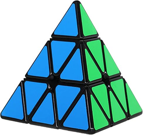 مكعب سرعة هرمي 3X3X3 مكعب هرمي مكعب سرعة هرمي 3x3 لغز مكعب مثلث لغز مكعب سحري للأطفال والكبار (ملصق أسود) in Kuwait
