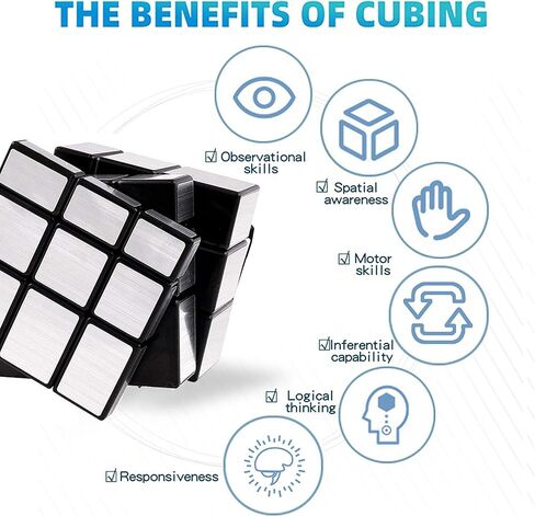 Shengshou 3x3x3 أحجية مكعب مرآة سحرية فضي in Kuwait