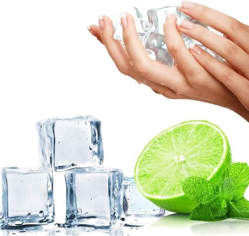 او جي او دي 50 قطعة من مكعبات الثلج المزيفة الشفافة مقاس 20 ملم من الاكريليك، مكعبات ثلج صناعية مربعة الشكل لتزيين المنزل وحفلات الزفاف وحشو المزهرية in Kuwait