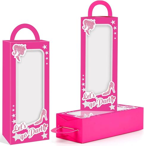 20 قطعة من صناديق هدايا حفلات الدمية الوردية الساخنة، صناديق هدايا لحفلات الفتيات الوردية الساخنة العازبة وحفلات أعياد الميلاد وصناديق الحلوى لدمية التسعينات وحفلات أعياد الميلاد وحفلات أعياد الميلاد وحفلات الزفاف وحفلات الزفاف in Kuwait