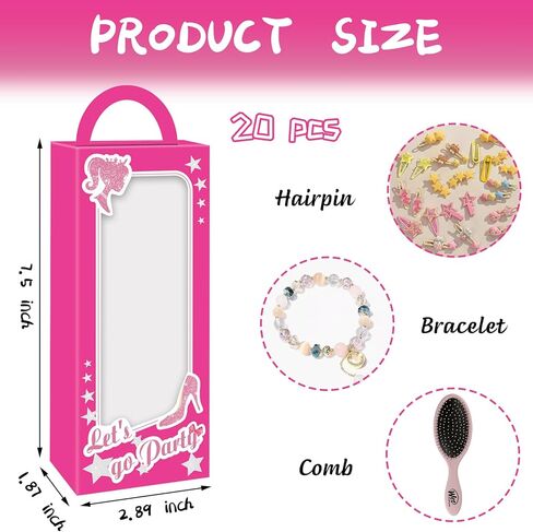 20 قطعة من صناديق هدايا حفلات الدمية الوردية الساخنة، صناديق هدايا لحفلات الفتيات الوردية الساخنة العازبة وحفلات أعياد الميلاد وصناديق الحلوى لدمية التسعينات وحفلات أعياد الميلاد وحفلات أعياد الميلاد وحفلات الزفاف وحفلات الزفاف in Kuwait