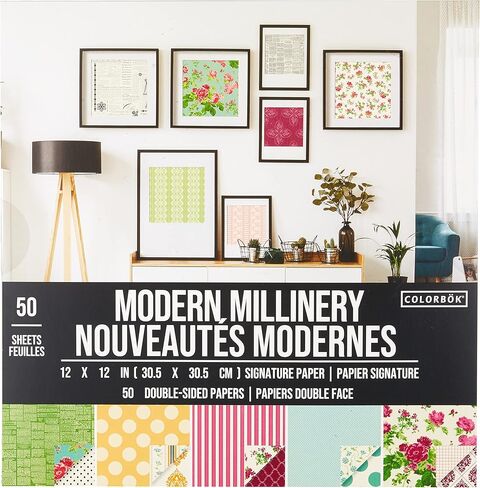 Colorbok Signature Paper Pad, 12" x 12", Modern Millinery,73502 in Kuwait