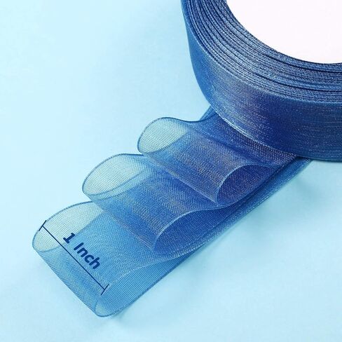 6 Rolls Organza Ribbon Sheer Chiffon Ribbon Bulk for Gift Wrapping Decorating Valentine‘s Day Wedding Birthday Bouquet Garland(25 Yard Each Roll,Dusty Rose) in Saudi Arabia