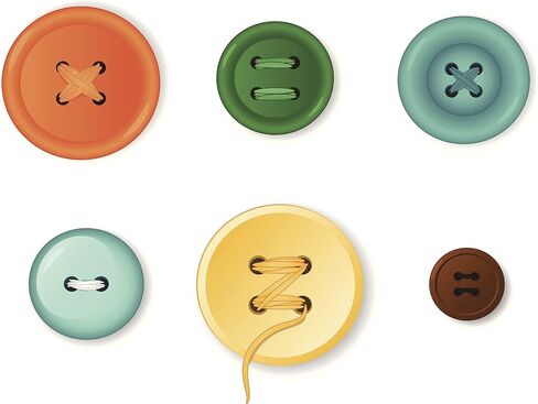 ازرار دائرية بـ 4 فتحات للحرف اليدوية التي تصنعها بنفسك، 0.2 انش الى 0.6 انش، مقاسات متنوعة، 1000 قطعة in Kuwait