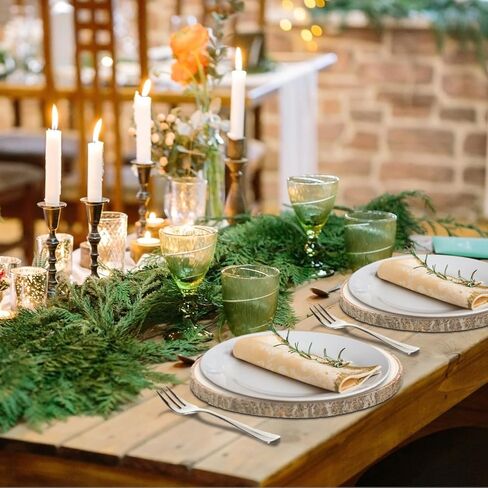 شرائح خشبية كبيرة 12-13 بوصة 6 قطع خشبية دائرية للقطع المركزية 12-13 بوصة أقراص خشبية مستديرة شرائح خشبية غير مكتملة للقطع المركزية/الحرف اليدوية/الديكور/زينة عيد الميلاد in Kuwait