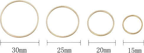 Shapenty 4 Sizes 15mm 20mm 25mm 30mm Brass Hollow Circle Pendant Charm Links Open Bezel Frames Connectors Round Beading Hoop Earrings for Necklace Bracelet Jewelry Making Resin Craft, 48PCS in Saudi Arabia