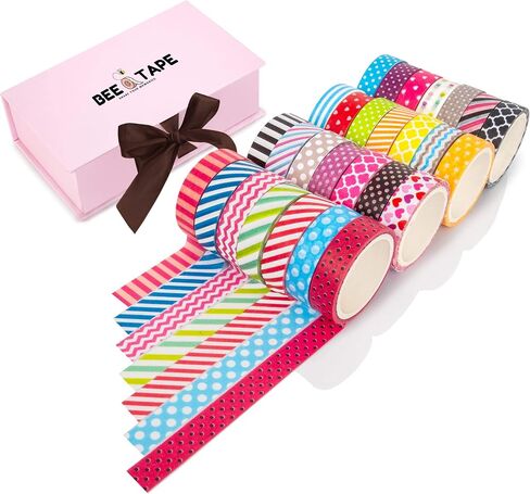 BeeTape Washi Tape, Great for Washi Tape Kawaii Set Gift, 28 Rolls 10mm Arts and Crafts, Decorative Masking Craft Tapes for Scrapbook, DIY Bullet Journal, Planner in Saudi Arabia