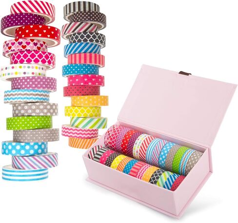 BeeTape Washi Tape, Great for Washi Tape Kawaii Set Gift, 28 Rolls 10mm Arts and Crafts, Decorative Masking Craft Tapes for Scrapbook, DIY Bullet Journal, Planner in Saudi Arabia