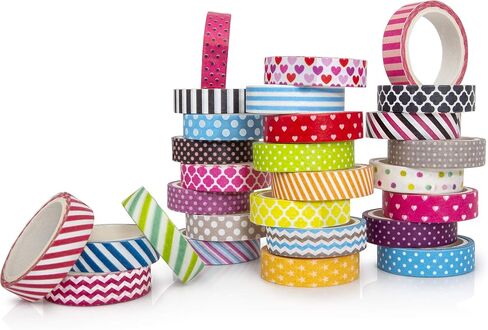 BeeTape Washi Tape, Great for Washi Tape Kawaii Set Gift, 28 Rolls 10mm Arts and Crafts, Decorative Masking Craft Tapes for Scrapbook, DIY Bullet Journal, Planner in Saudi Arabia