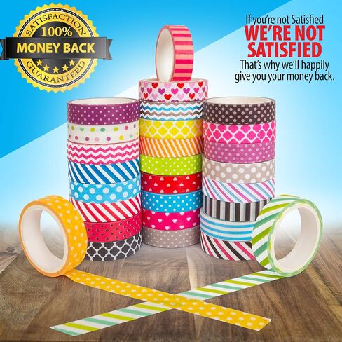 BeeTape Washi Tape, Great for Washi Tape Kawaii Set Gift, 28 Rolls 10mm Arts and Crafts, Decorative Masking Craft Tapes for Scrapbook, DIY Bullet Journal, Planner in Saudi Arabia