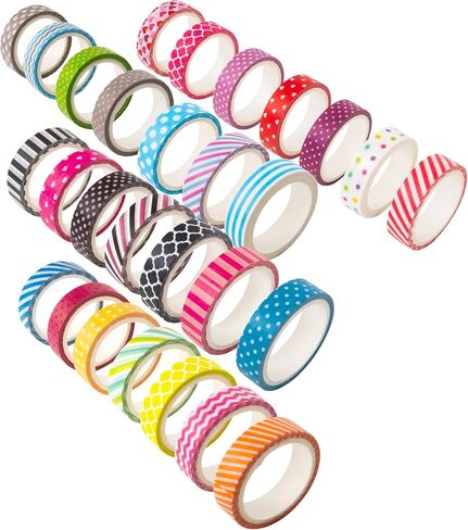 BeeTape Washi Tape, Great for Washi Tape Kawaii Set Gift, 28 Rolls 10mm Arts and Crafts, Decorative Masking Craft Tapes for Scrapbook, DIY Bullet Journal, Planner in Saudi Arabia