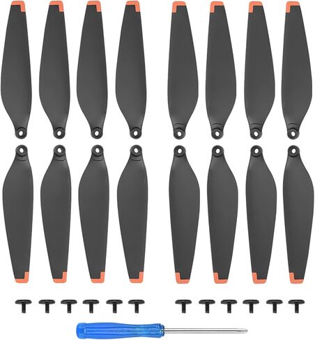 16 قطعة من مراوح ميني 4 برو لطائرة درون دي جيه اي ميني 4 برو بجناح خفيف الوزن مع ملحقات براغي، برتقالي in Kuwait