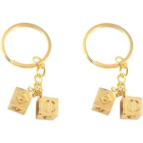 BMTick (2 PACK 4 DICE) سلسلة مفاتيح Lucky Metal Dice من Han Solo - ملحق حلقة مفاتيح مبتكر - كيف هو حظك in Kuwait