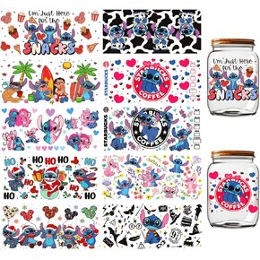 Plant Butterfly UV DTF Cup Wrap Transfer Stickers for Glass, 10 Sheet Rub on Transfers Decal for 16OZ Glass Cups Furnit Craft Wood DIY Crafts