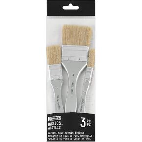 Liquitex BASICS Large Scale Brush Set, Synthetic Hair, Set of 3