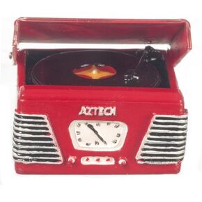 Aztec Imports, Inc. Dollhouse Miniature 1950's Style Turntable Red in Kuwait