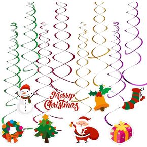 زينة عيد الميلاد 32 جهاز كمبيوتر شخصى - زينة عيد الميلاد المعلقة دوامة زينة شجرة عيد الميلاد جدار الباب سقف اللافتات زينة رجل ثلج عيد الميلاد حفلة عيد ميلاد عطلة ديكور المنزل الداخلي in Kuwait