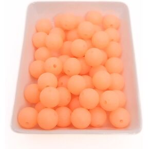 Glow in The Dark Silicone Beads for Keychain Making, Silicone Beads for Pens, Silicone Beads for Bracelets & Necklaces by BLUE RABBIT CO (12mm, 80pc), Solar Beads