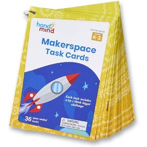بطاقات مهام hand2mind Makerspace، بطاقات تعلم العلوم والتكنولوجيا والهندسة والرياضيات للأطفال من الصف 3 إلى 5، 36 نشاطًا في مجال العلوم والتكنولوجيا والهندسة والرياضيات، ومشاريع بناء الأطفال، وبطاقات التعلم، والألعاب التعليمية، وأفكار ممتعة حول ما يجب بنا
