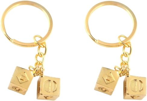 BMTick (2 PACK 4 DICE) سلسلة مفاتيح Lucky Metal Dice من Han Solo - ملحق حلقة مفاتيح مبتكر - كيف هو حظك in Kuwait