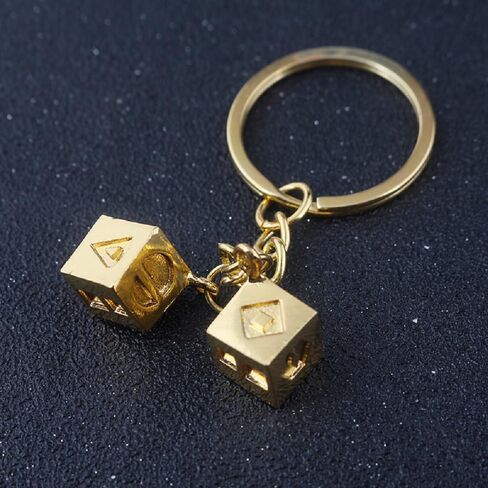 BMTick (2 PACK 4 DICE) سلسلة مفاتيح Lucky Metal Dice من Han Solo - ملحق حلقة مفاتيح مبتكر - كيف هو حظك in Kuwait