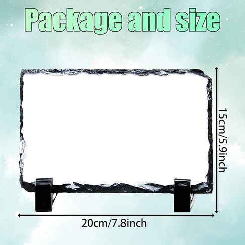 عبوة من 6 قطع من الواح التسامي من لونكويفي، اطار صور من الحجر الصخري غير لامع نقل الحرارة، لوحة صور مخصصة مع حامل عرض، ديكور هدايا يمكنك صنعها بنفسك in Kuwait