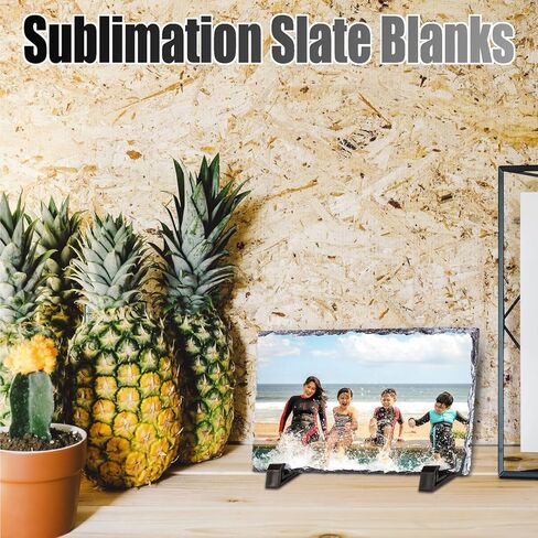 عبوة من 6 قطع من الواح التسامي من لونكويفي، اطار صور من الحجر الصخري غير لامع نقل الحرارة، لوحة صور مخصصة مع حامل عرض، ديكور هدايا يمكنك صنعها بنفسك in Kuwait