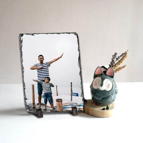 عبوة من 6 قطع من الواح التسامي من لونكويفي، اطار صور من الحجر الصخري غير لامع نقل الحرارة، لوحة صور مخصصة مع حامل عرض، ديكور هدايا يمكنك صنعها بنفسك in Kuwait