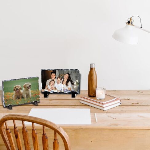 عبوة من 6 قطع من الواح التسامي من لونكويفي، اطار صور من الحجر الصخري غير لامع نقل الحرارة، لوحة صور مخصصة مع حامل عرض، ديكور هدايا يمكنك صنعها بنفسك in Kuwait