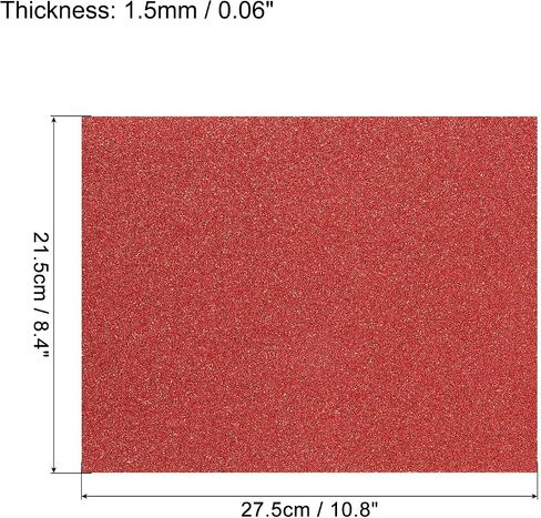 أوراق إسفنجية EVA لامعة من MECCANIXITY باللون الأبيض مقاس 10.8x8.4 بوصة 1.5 ملم للفنون والحرف اليدوية، عبوة من قطعتين in Kuwait