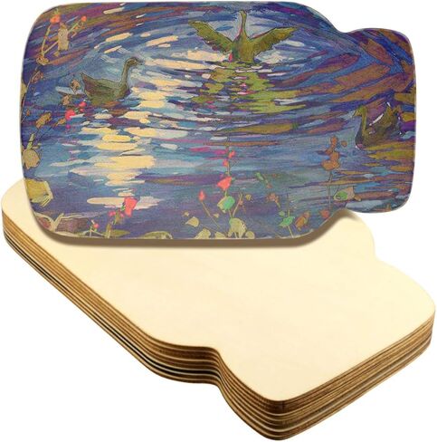 8 عبوات من قصاصات ميسون خشبية غير منتهية مقاس 30.48 سم من Newbested ، قطع خشبية طبيعية فارغة على شكل جرة ماسون للطلاء، الحرف اليدوية والديكورات المنزلية in Kuwait