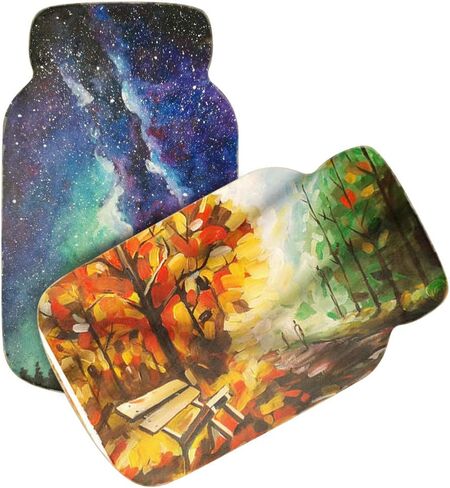 8 عبوات من قصاصات ميسون خشبية غير منتهية مقاس 30.48 سم من Newbested ، قطع خشبية طبيعية فارغة على شكل جرة ماسون للطلاء، الحرف اليدوية والديكورات المنزلية in Kuwait