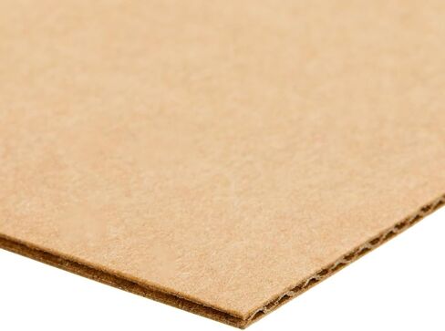 24 Sheets 8.5x11 Corrugated Cardboard Backing, Inserts for Dividers, Packing, Mailing, Crafts (Brown) in Saudi Arabia