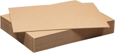 24 Sheets 8.5x11 Corrugated Cardboard Backing, Inserts for Dividers, Packing, Mailing, Crafts (Brown) in Saudi Arabia
