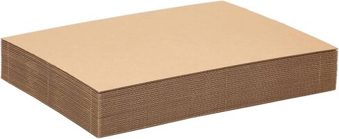 24 Sheets 8.5x11 Corrugated Cardboard Backing, Inserts for Dividers, Packing, Mailing, Crafts (Brown) in Saudi Arabia
