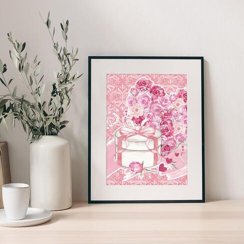 Whaline 24 Sheets Valentine Pattern Paper Watercolor Floral Scrapbook Specialty Paper Pink Rose Heart Double Sided Decorative Craft Paper for DIY Card Making Photo Album Decor, 11.8 x 11.8 Inch in Saudi Arabia