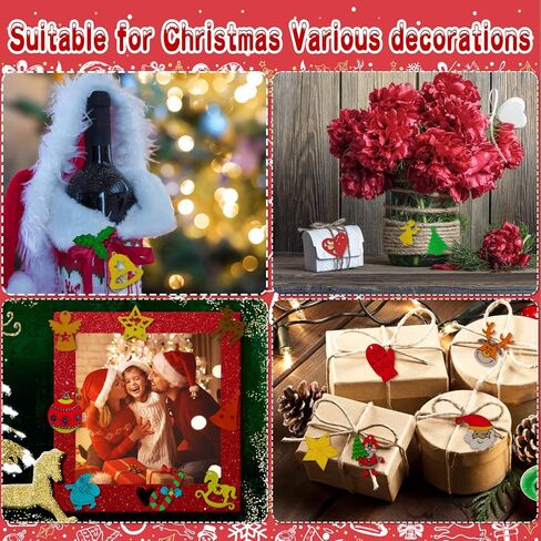 KKBES 150 PCS Mini Christmas Wood Slices Christmas Wooden Ornaments Christmas Wood Chip for DIY Crafts, 30 Patterns in Kuwait