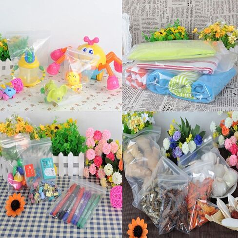 أكياس بولي بسحاب شفاف مقاس 4 × 6 بوصة 100 قيراط بسحاب قابل لإعادة الإغلاق أكياس بلاستيكية بسحاب 2 مل للمطبوعات والبطاقات والخرز والفنون والحرف اليدوية والكوكيز والصابون والحلوى والمجوهرات بحجمين للاختيار من بينها in Kuwait