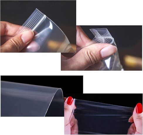 أكياس بولي بسحاب شفاف مقاس 4 × 6 بوصة 100 قيراط بسحاب قابل لإعادة الإغلاق أكياس بلاستيكية بسحاب 2 مل للمطبوعات والبطاقات والخرز والفنون والحرف اليدوية والكوكيز والصابون والحلوى والمجوهرات بحجمين للاختيار من بينها in Kuwait