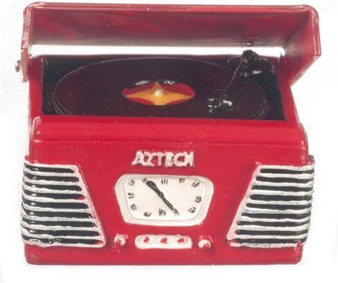 Aztec Imports, Inc. Dollhouse Miniature 1950's Style Turntable Red in Saudi Arabia