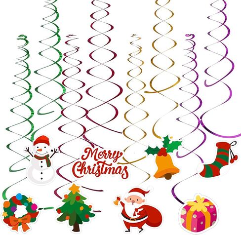 زينة عيد الميلاد 32 جهاز كمبيوتر شخصى - زينة عيد الميلاد المعلقة دوامة زينة شجرة عيد الميلاد جدار الباب سقف اللافتات زينة رجل ثلج عيد الميلاد حفلة عيد ميلاد عطلة ديكور المنزل الداخلي in Kuwait