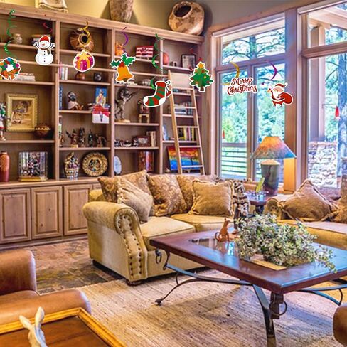 زينة عيد الميلاد 32 جهاز كمبيوتر شخصى - زينة عيد الميلاد المعلقة دوامة زينة شجرة عيد الميلاد جدار الباب سقف اللافتات زينة رجل ثلج عيد الميلاد حفلة عيد ميلاد عطلة ديكور المنزل الداخلي in Kuwait