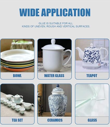 20g Ceramic,Metal Glue, Glue for Ceramic,Metal, Super Glue All Purpose Adhesive, Instantly Strong Adhesive for bonding Ceramic,Pottery,Glass,Metal,Leather,Plastic,Rubber in Kuwait