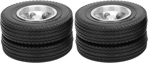 Dilwe 2 Pieces RC Trailer Rear Wheel Tires for Trucks and 1/14 Tractor Unit RC Climber Trailer Parts in Saudi Arabia