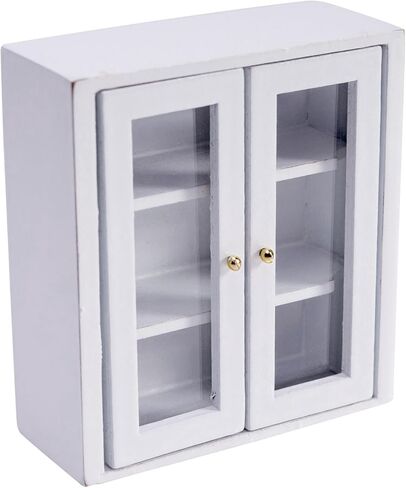 1 12 Scale Dollhouse Furniture Miniature Kitchen Cabinet Wood Wall Display Shelf Dollhouse Kitchen Accessory for Wooden Dollhouse Decoration Miniature House Furniture Living Room in Kuwait